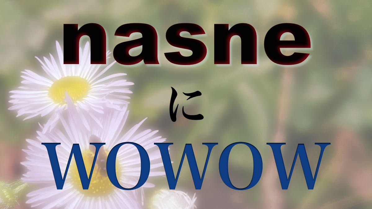 【nasne】WOWOWを契約したらちょっと苦戦した話